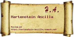 Hartenstein Ancilla névjegykártya